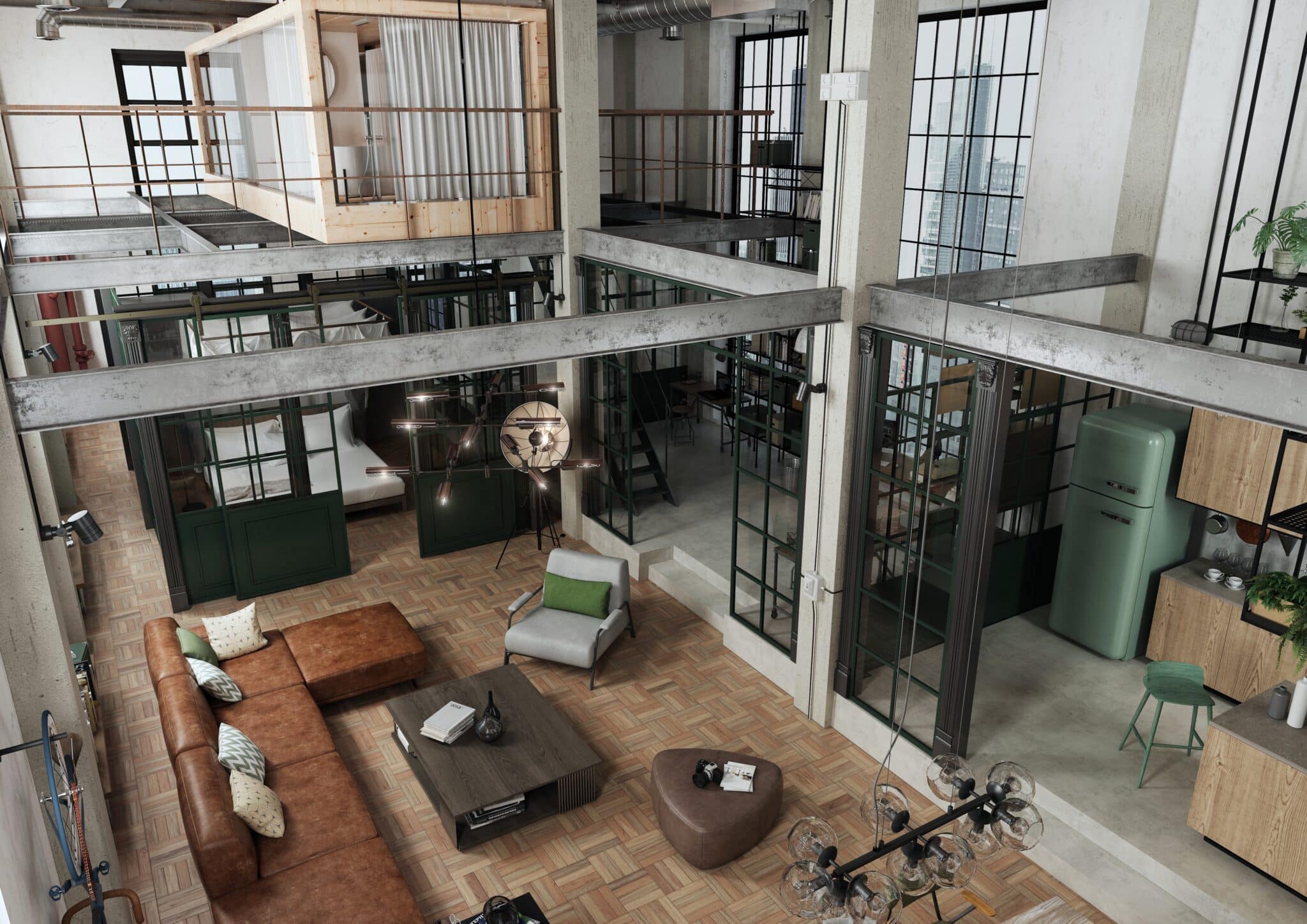 Escalier de loft : formes, dimensions et matériaux